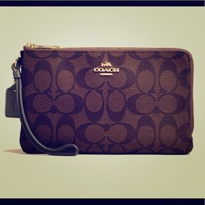 Coach Double Zipper Wristlet / Wallet